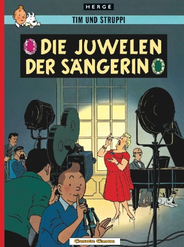 Buchcover und Innenansicht für das Buch: TINTIN LES BIJOUX DE LA CASTAFIORE                         