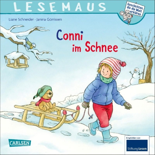 Buchcover und Innenansicht für das Buch: LESEMAUS 103: Conni im Schnee