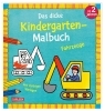 Buchcover und Innenansicht für das Buch: Ausmalbilder für Kita-Kinder: Das dicke Kindergarten-Malbuch: Fahrzeuge