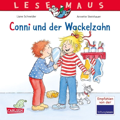 Buchcover und Innenansicht für das Buch: Conni und der Wackelzahn