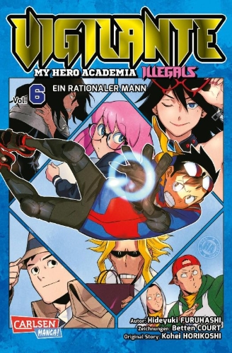 Buchcover und Innenansicht für das Buch: Vigilante: Boku no Hero Academia Illegals