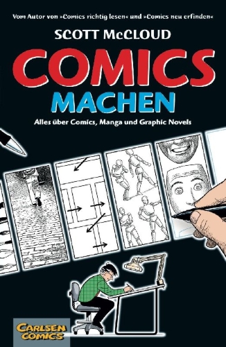 Buchcover und Innenansicht für das Buch: Comics machen