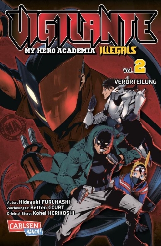 Buchcover und Innenansicht für das Buch: Vigilante: Boku no Hero Academia Illegals