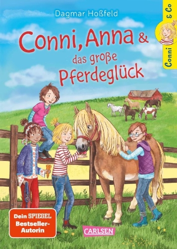 Buchcover und Innenansicht für das Buch: Conni & Co 18: Conni, Anna und das große Pferdeglück