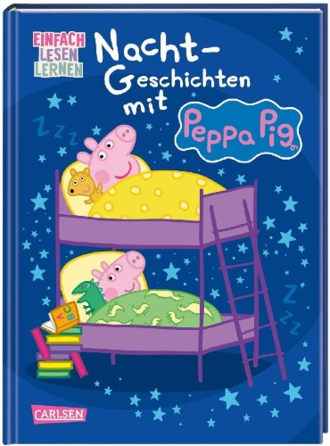 Buchcover und Innenansicht für das Buch: Peppa Wutz: Nacht-Geschichten mit Peppa Pig