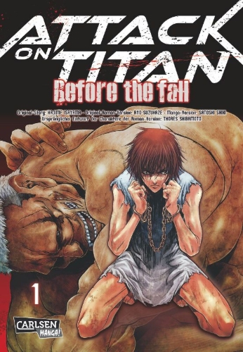 Buchcover und Innenansicht für das Buch: Shingeki no Kyojin - Before the Fall
