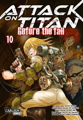 Buchcover und Innenansicht für das Buch: Shingeki no Kyojin - Before the Fall