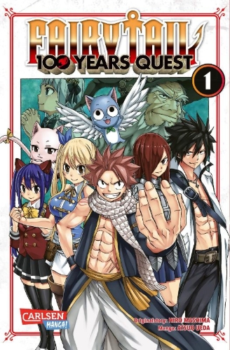 Buchcover und Innenansicht für das Buch: Fairy Tail: 100 Years Quest