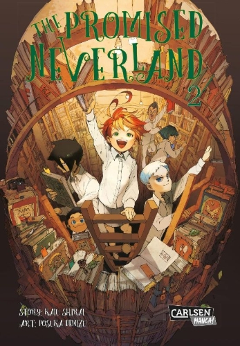 Buchcover und Innenansicht für das Buch: Yakusoku no Neverland