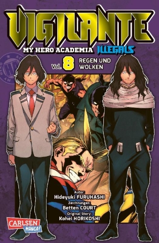 Buchcover und Innenansicht für das Buch: Vigilante: Boku no Hero Academia Illegals