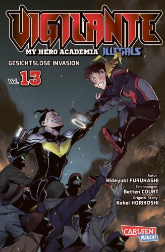 Buchcover und Innenansicht für das Buch: Vigilante: Boku no Hero Academia Illegals