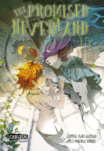Buchcover und Innenansicht für das Buch: Yakusoku no Neverland