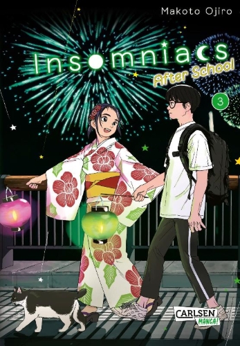 Buchcover und Innenansicht für das Buch: Kimi wa Houkago Insomnia