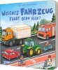 Buchcover und Innenansicht für das Buch: Welches Fahrzeug fährt denn hier?