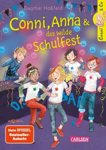 Buchcover und Innenansicht für das Buch: Conni & Co 4: Conni, Anna und das wilde Schulfest