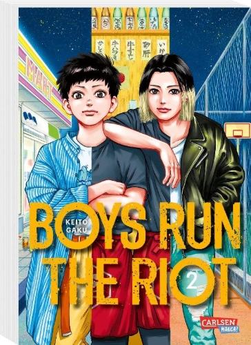 Buchcover und Innenansicht für das Buch: Boys Run the Riot