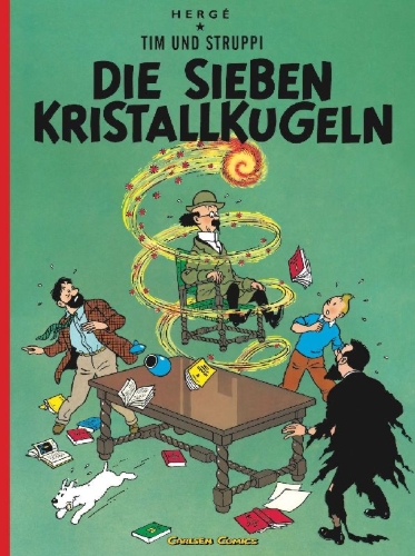 Buchcover und Innenansicht für das Buch: Les 7 boules de cristal