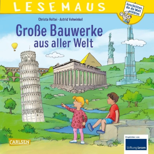 Buchcover und Innenansicht für das Buch: LESEMAUS 151: Große Bauwerke aus aller Welt