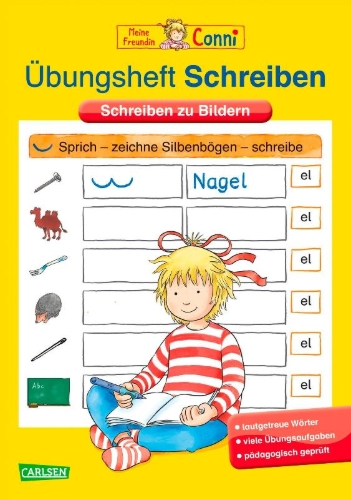 Buchcover und Innenansicht für das Buch: Conni Gelbe Reihe: Übungsheft Schreiben