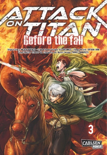 Buchcover und Innenansicht für das Buch: Shingeki no Kyojin - Before the Fall