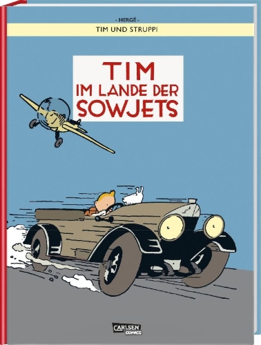 Buchcover und Innenansicht für das Buch: Tim und Struppi: Tim im Lande der Sowjets - farbige Ausgabe