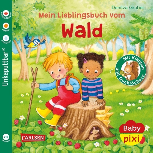 Buchcover und Innenansicht für das Buch: Baby Pixi (unkaputtbar) 129: Mein Lieblingsbuch vom Wald