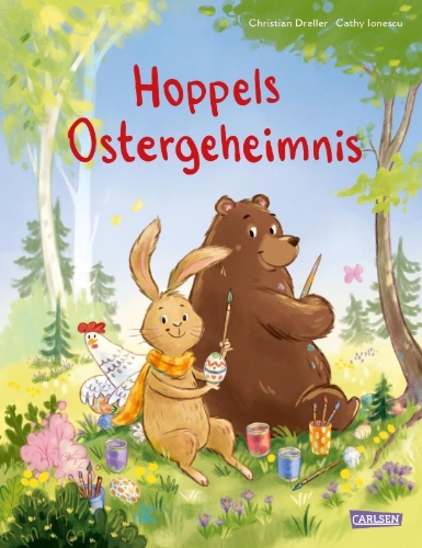 Buchcover und Innenansicht für das Buch: Hoppels Ostergeheimnis