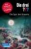 Buchcover und Innenansicht für das Buch: Die drei ???: Die Spur des Grauens. Dreifachband (Enthält die Bände: Im Haus des Henkers, Die Villa der Toten, Die flüsternden Puppen)