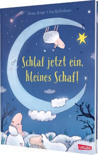 Buchcover und Innenansicht für das Buch: Schlaf jetzt ein, kleines Schaf!