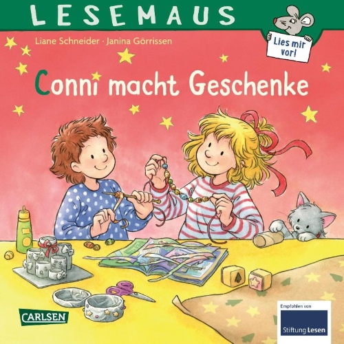 Buchcover und Innenansicht für das Buch: LESEMAUS 131: Conni macht Geschenke