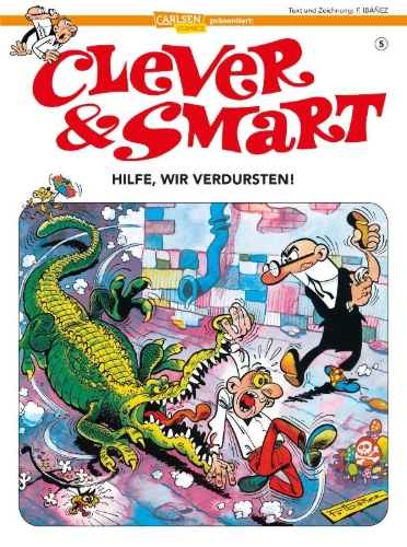 Buchcover und Innenansicht für das Buch: Mortadelo y Filemon: El caso del bacalao