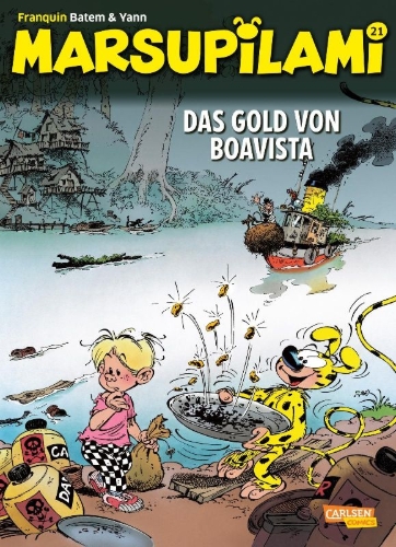 Buchcover und Innenansicht für das Buch: Marsupilami 7 - L'or de Boavista