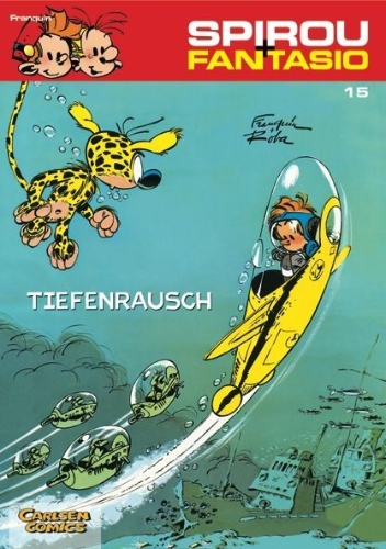 Buchcover und Innenansicht für das Buch: Spirou et les Hommes-bulles