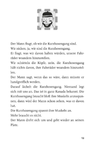 Buchcover und Innenansicht für das Buch: Die Kurzhosengang
