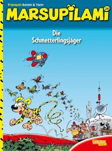 Buchcover und Innenansicht für das Buch: Marsupilami 9: Le papillon des cimes