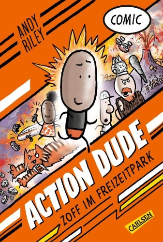 Buchcover und Innenansicht für das Buch: Action Dude 1: Zoff im Freizeitpark