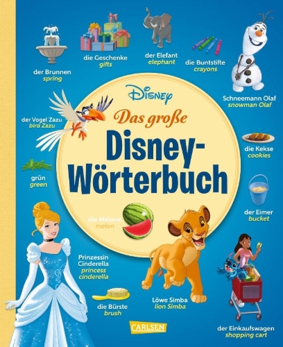 Buchcover und Innenansicht für das Buch: Disney: Das große Disney-Wörterbuch