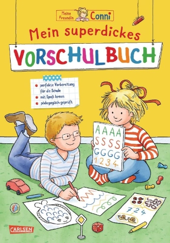 Buchcover und Innenansicht für das Buch: Conni Gelbe Reihe: Mein superdickes Vorschulbuch