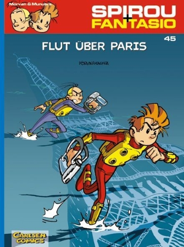 Buchcover und Innenansicht für das Buch: Spirou und Fantasio 45