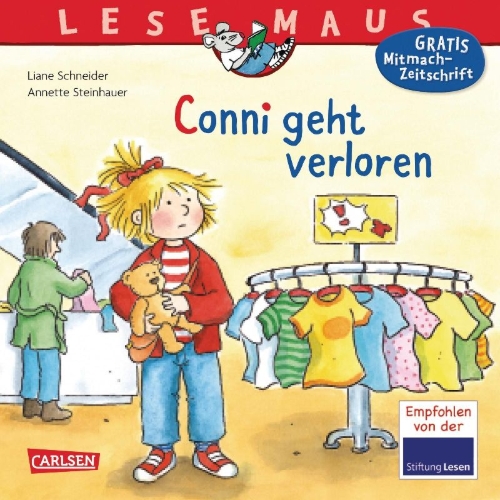 Buchcover und Innenansicht für das Buch: Conni geht verloren