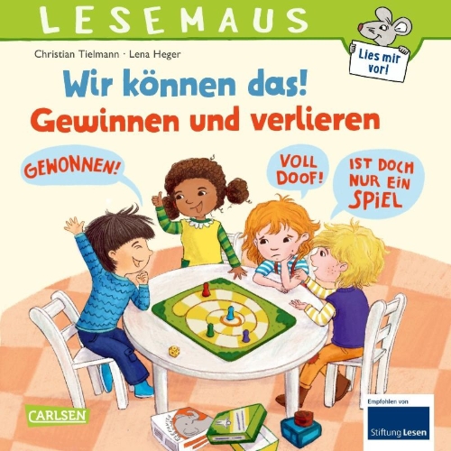 Buchcover und Innenansicht für das Buch: LESEMAUS 133: Wir können das! Gewinnen und verlieren