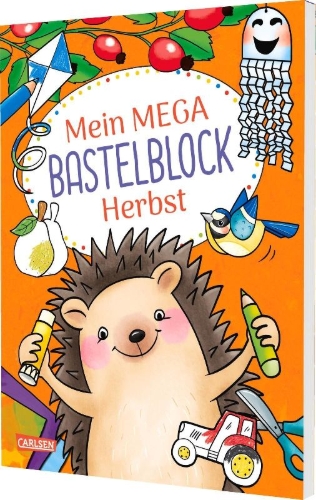 Buchcover und Innenansicht für das Buch: Mein MEGA Bastelblock: Herbst