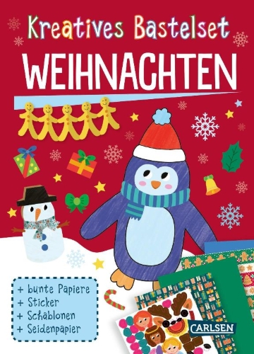 Buchcover und Innenansicht für das Buch: Bastelset für Kinder: Kreatives Bastelset: Weihnachten 2025