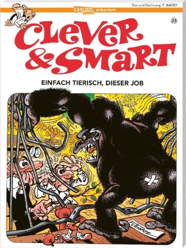 Buchcover und Innenansicht für das Buch: Mortadelo y Filemon: Panico en el zoo
