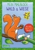 Buchcover und Innenansicht für das Buch: Mein Malblock: Wald und Wiese