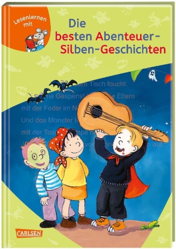 Buchcover und Innenansicht für das Buch: LESEMAUS zum Lesenlernen Sammelbände: Die besten Abenteuer-Silben-Geschichten