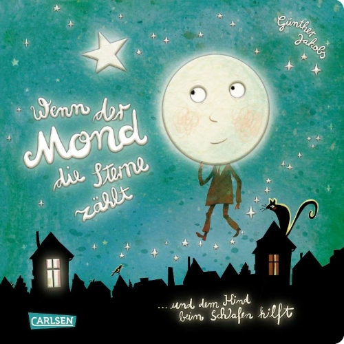 Buchcover und Innenansicht für das Buch: Wenn der Mond die Sterne zählt ... und dem Kind beim Schlafen hilft