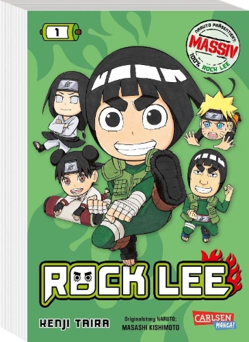 Buchcover und Innenansicht für das Buch: Rock Lee no Seishun Full Power Ninden