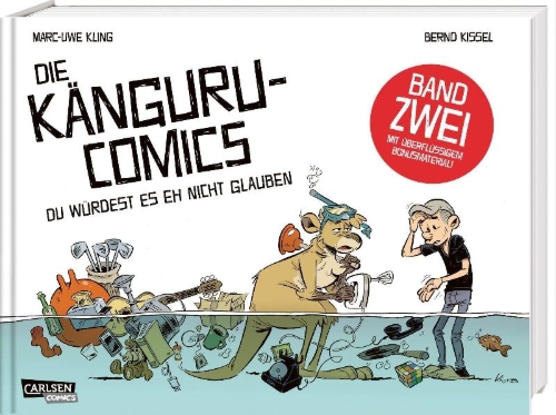Buchcover und Innenansicht für das Buch: Die Känguru-Comics 2: Du würdest es eh nicht glauben