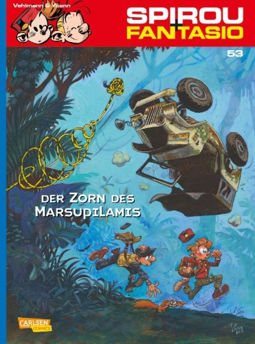 Buchcover und Innenansicht für das Buch: La Colère du Marsupilami